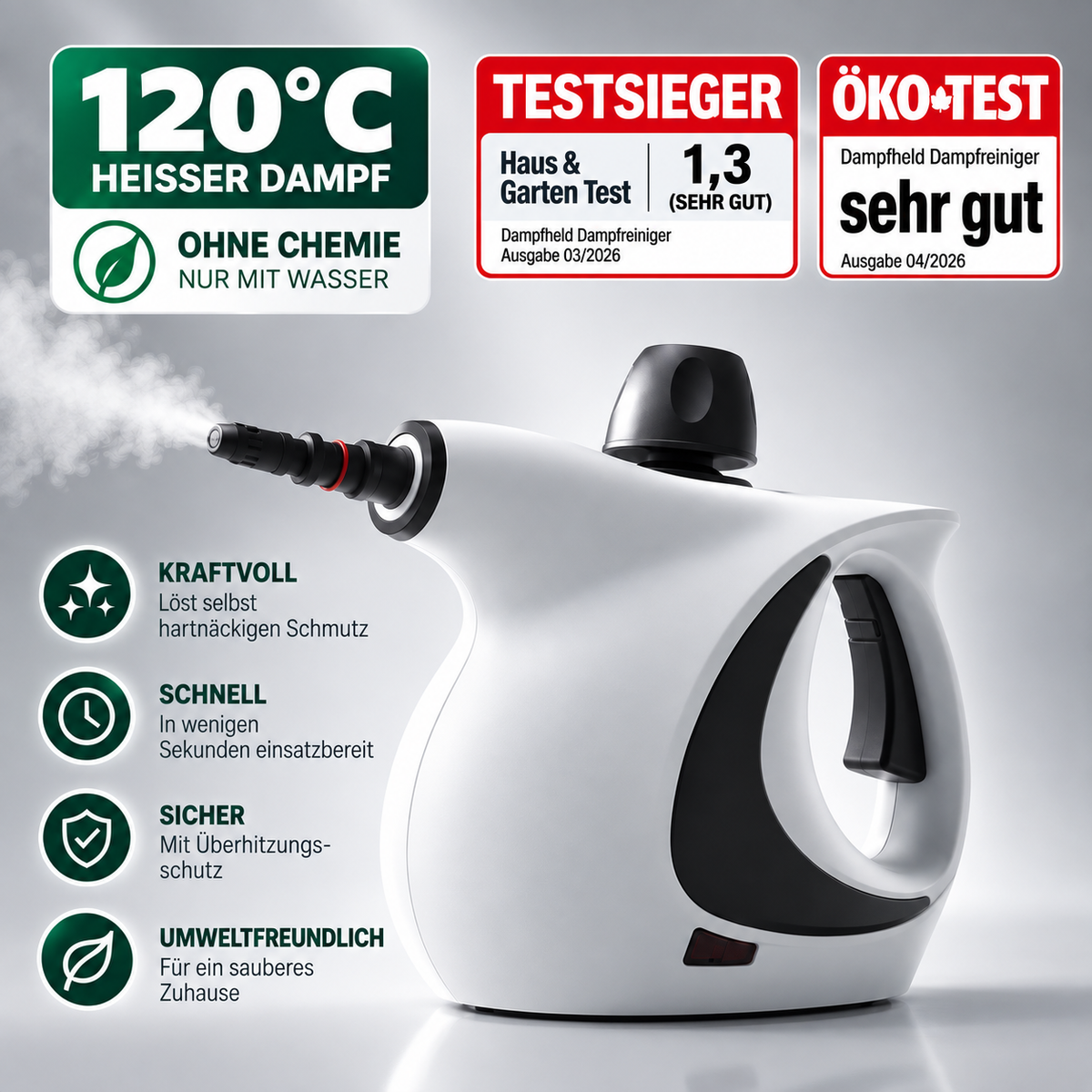 DampfHeld®️ Hochtemperatur-Dampfreiniger